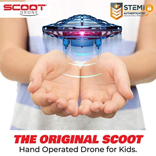 Force1 Scoot Hand Operated Drone for Kids or Adults - Hands Free Motion Sensor Mini Drones, Easy LED Indoor Rechargeable UFO Toy Flying Orb Ball Drone Toys for Boys and Girls (Blue) 2