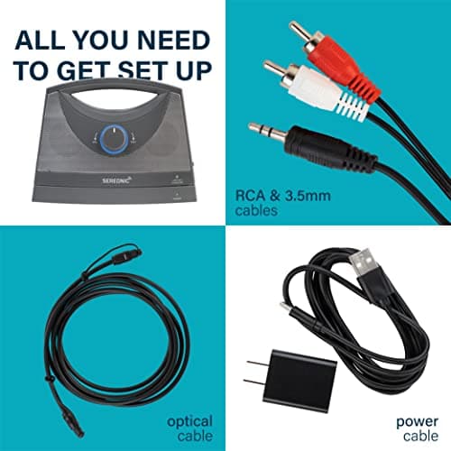 SEREONIC Wireless TV Speakers for Hard of Hearing - Portable, Powerful, and Convenient 5