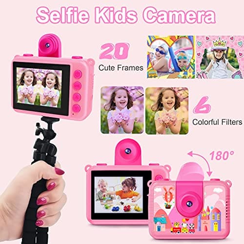 GKTZ Kids Camera - Waterproof Underwater Camera for Kids, Christmas Birthday Gifts for Girls Age 3-12, 1080P HD Children Digital Action Camera, Pool Toys for Kids Age 4-12 3