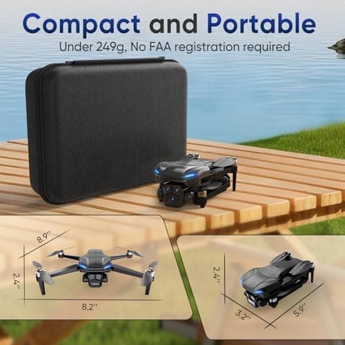 Naseto GPS Drone with 4k camera for adults, 4.5’’ LCD Screen Controller, Brushless Motor, 60-Min Flight Time with 2 Batteries, SD Card Included, 5G FPV Quadcopter with Smart Return, Great Gift for Beginners 4