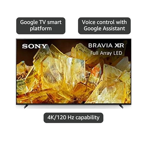 Sony 65 Inch 4K Ultra HD TV X90L Series: BRAVIA XR Full Array LED Smart Google TV with Dolby Vision HDR and Exclusive Features for The PlayStation® 5 XR65X90L- Latest Model,Black 4