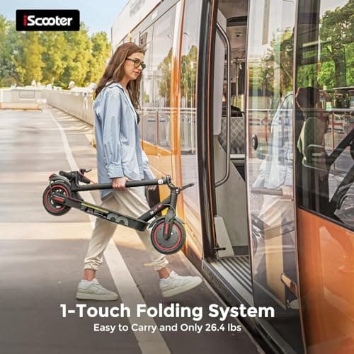 iScooter Electric Scooter, 12 Miles Long Range, 18 Mph Top Speed, Commuting Electric Scooter with Cuise Control, Double Braking Systems Escooter for Adults and Teens - i8 4