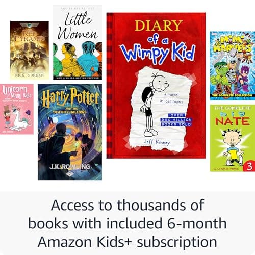 Amazon Kindle Paperwhite Kids 16GB (newest model) – larger 7" glare-free display – Kids read an average of 1+ hour per day with Kindle – Starfish 3