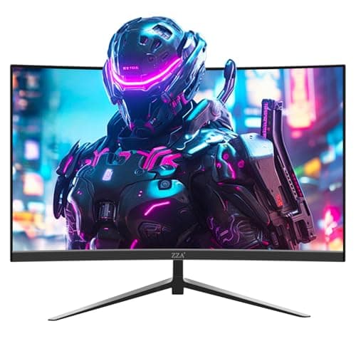 ZZA 27" Curved Gaming Monitor, FHD 1920x1080 200Hz/180Hz, 1800R VA Panel, 95% sRGB Color Gamut, AMD FreeSync Premium, Tilt Adjustable Stand, HDMI & DisplayPort - Black 5