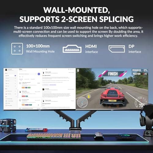 ZZA 32 Inch 4K UHD Curved Monitor (3840x2160), VA,60Hz Refresh Rate, 100% sRGB, Adaptive Sync, 178° Viewing Angle, HDMI/DisplayPort, VESA 100x100mm Mount Compatible, Tilt Adjustable - Black 5