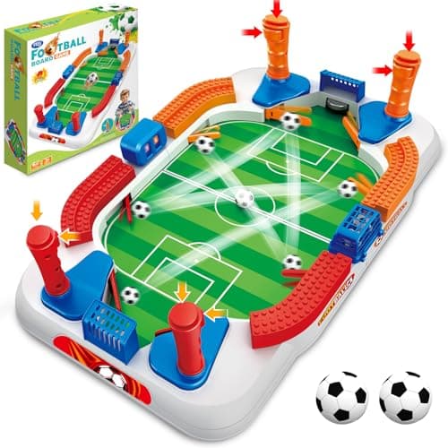 Mini Foosball Table Game for Kids Soccer Game Set Gifts Boys Toy Football Games Board for Indoor Sports Game Room Pinball Interactive Birthday Gift Toys for 3 4 5 6 7 8-12 Year Old Family Gatherings