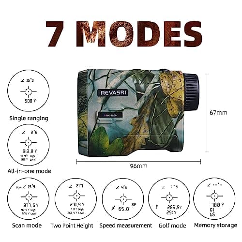 REVASRI Hunting Laser Rangefinder with Rechargeable Battery 1000 Yards Hunting Range Finder with Target Acquisition Technology Easy-to-Use Clear Accurate Rangefinders for Hunters 2