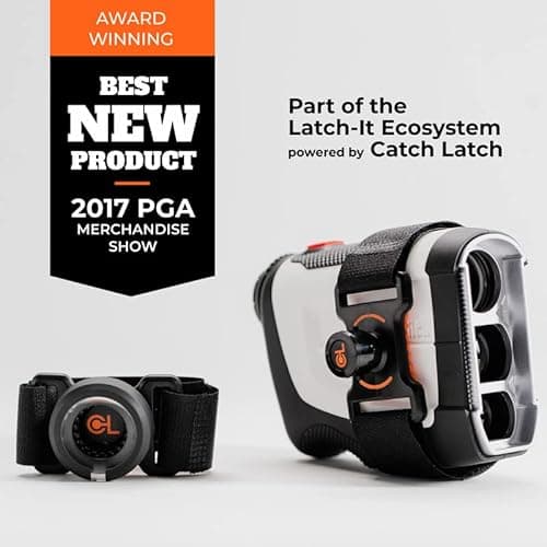 Frogger Golf Magnetic Rangefinder Holder for Carts & Push Carts Latch It Technology, Non Slip Straps, Adjustable Range Finder Mount Strap with Strong Magnets Golf Course Accessories 5