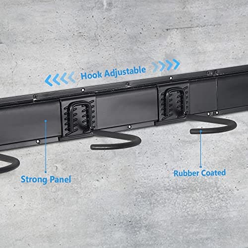 Ultrawall Stainless Steel Bike Storage Rack,6 Bike Storage Hanger Wall Mount for Home & Garage Holds Up to 300lbs, Black 4