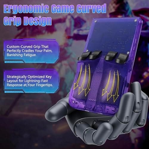 R36MAX Retro Handheld Game Console,Retro Gaming Console with 18000+ Games 128GB Card,4 Inch IPS Screen, Portable Video Gaming, Plug and Play Gameboy for Adults(Gray and Black) 4