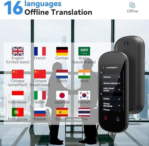 Language Translator Device No WiFi Needed, 137+ Languages Voice Translator Device Two-Way, Instant Translation Device Real Time Support Offline/Recording/Photo Translation for Travel Business Gift 4