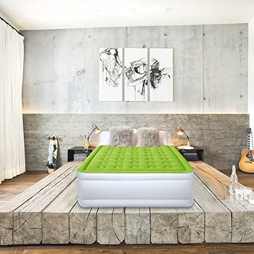 YENING Full Size Air Mattress with Built in Pump Raised Double Blow up Bed Inflatable Camping Airbed Electric 18 Inch Tall 2