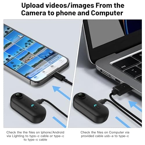 Meoilkolnm Mini Wearable Body Worn Action Camera, FHD 1080P, Thumb Size, Hands Free Recording with Premium Portable Camcorder Mount Anywhere for Security, Work, Guard, Travel, 128GB, Black 5