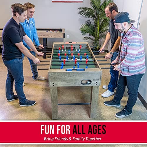 GoSports 54 Inch Full Size Foosball Table - Oak Finish - Includes 4 Balls and 2 Cup Holders 5