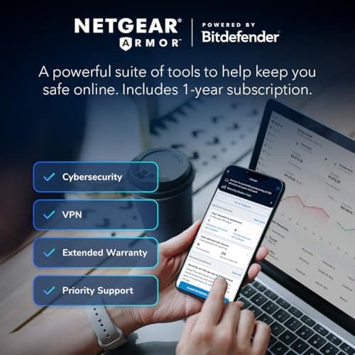 NETGEAR Nighthawk Tri-Band WiFi 7 Router (RS700S) - Router Only- BE19000 Wireless Speed (up to 19 Gbps) – 10 Gig Internet Port - Covers up to 3,500 sq. ft. – 1-Year Armor & Free Expert Help 5
