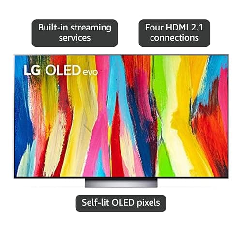 LG C2 Series 42-Inch Class OLED evo Smart TV OLED42C2PUA, 2022 - AI-Powered 4K TV, Alexa Built-in 4