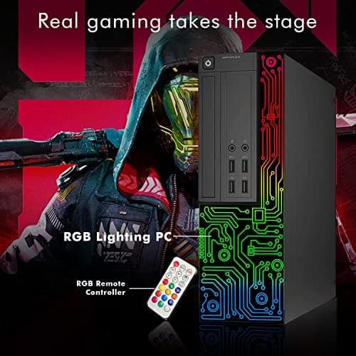 Dell Gaming OptiPlex Desktop RGB Computer PC, Intel Core i7, GeForce GT 1030 2GB GDDR5, 16GB RAM, 512GB SSD, 24 Inch HDMI Monitor, Keyboard Mouse and Headset, WiFi, Windows 11 Pro (Renewed) 4