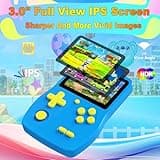 32 Bit Handheld Game for Kids Preloaded 139 Retro Video Games, 3.0'' IPS Screen and Rechargeable Battery Portable Gaming System, Mini Travel Electronic Toy Gifts for Boys Girls (Blue) 3