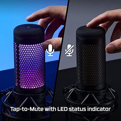 HyperX QuadCast S – RGB USB Condenser Microphone for PC, PS4, PS5 and Mac, Anti-Vibration Shock Mount, 4 Polar Patterns, Pop Filter, Gain Control, Gaming, Streaming, Podcasts, Twitch, YouTube, Discord 4