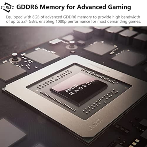 51RISC RX 5500 Graphics Card, TDP 150W 8GB GDDR6 128bit PCIe 4.0 Metal-Backplate HDMI DP Gaming Video Card for Desktop (Radeon RX 5500 8GB) 4