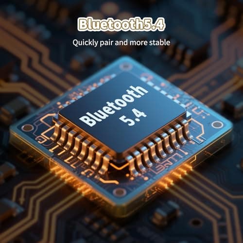 KVIDIO Bluetooth Headphones Over Ear, 65 Hours Playtime Wireless Headphones with Microphone, Foldable Lightweight Headset with Deep Bass, HiFi Stereo Sound Low Latency for Travel Work Cellphone 5