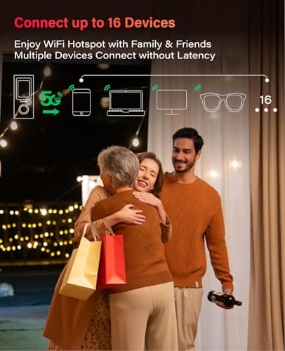 GlocalMe Red Numen Air 5G Mobile Hotspot, Portable WiFi Hotspot for Travel in 200+ Countries, Ultra High Speed Hotspot Device with Speed Up to 2.5Gbps, No SIM Card Required, 16 Connected Devices 5