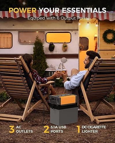 Ampeak 2000W Power Inverter 6.2A Dual USB Ports 3AC Outlets Stable Voltage Output Inverter DC 12V to AC 120V 17 Protections for Truck, Hurricane, Rv 5