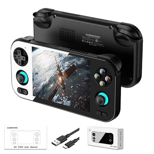 Anbernic RG476H Retro Handheld Game Console 4.7-inch LTPS in-Cell Screen No Card Android 13 System 128G Storage Support AI Functions 3D Hall Effect Joystick WiFi Bluetooth HD and TV Output Black