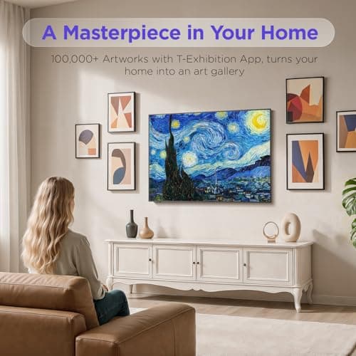 iFFALCON 55-Inch Class QLED 4K Smart TV, Ultra-Slim Picture Frame TV, 144Hz, HDR, Art Mode w/AI Art, Wide Color Gamut, Dolby Vision IQ, Dolby Atmos, Google Assistant Voice Remote(55F75, 2025 Model) 3