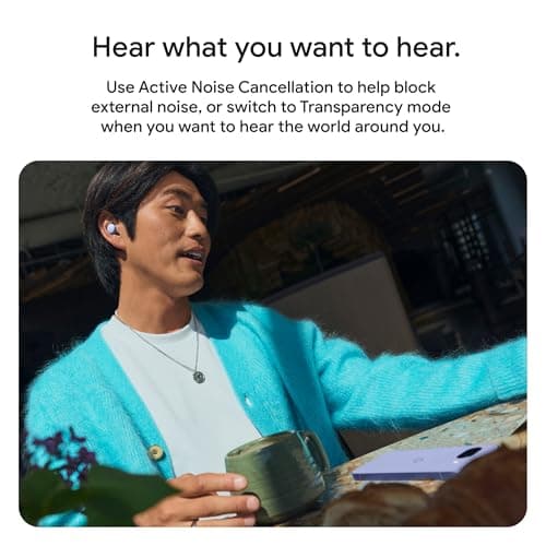 Google Pixel Buds 2a - Wireless Bluetooth Earbuds with Active Noise Cancellation and Transparency Mode - Lightweight, Comfortable Fit - 20-Hour Battery - Water Resistant - Built for Gemini - Iris 5