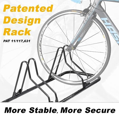 CyclingDeal Bicycle Floor Parking Rack Stand - for Mountain MTB Road Bike - Indoor Home Garage Storage - Classic 6 Bikes 4