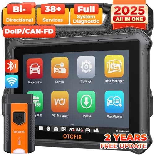 OTOFIX D1 Lite Bidirectional Scan Tool with 2-Year Updates, 2025 Newest All System Automotive Diagnostic Scanner, 38+ Reset Services, FCA AutoAuth, Active Test, CANFD&DOIP, Auto VIN