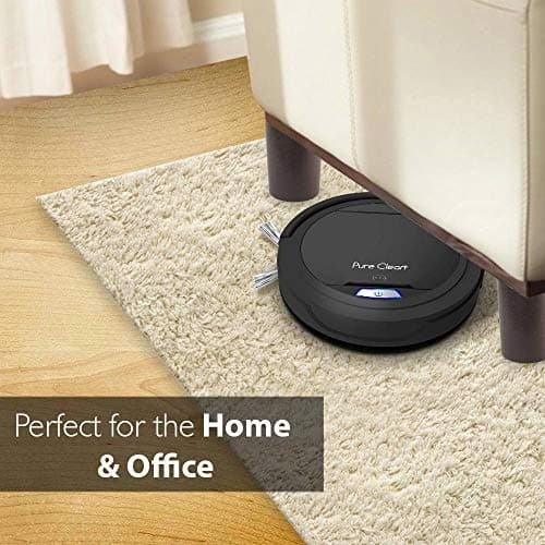SereneLife Robot Automatic Vacuum Cleaner - Upgraded Lithium Battery 90 Min Run Time - Bot Self Detects Stairs Pet Hair Allergies Friendly Home Cleaning for Carpet Hardwood Floor - PUCRC26B, Black 4