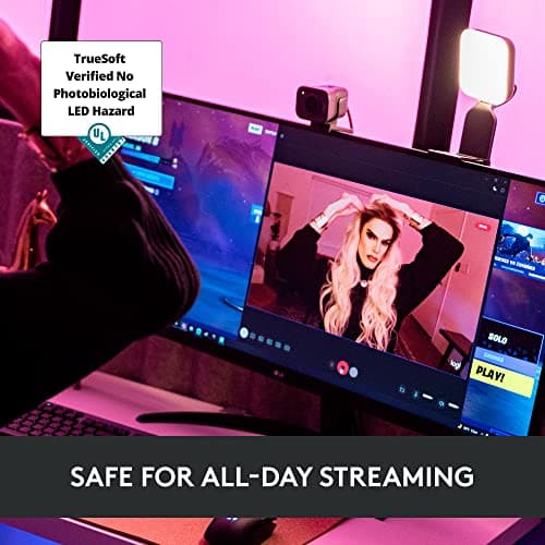 Logitech for Creators Litra Glow Premium LED Streaming Light with TrueSoft, adjustable mount, video lighting for recording streams, PC/Mac - Graphite 5