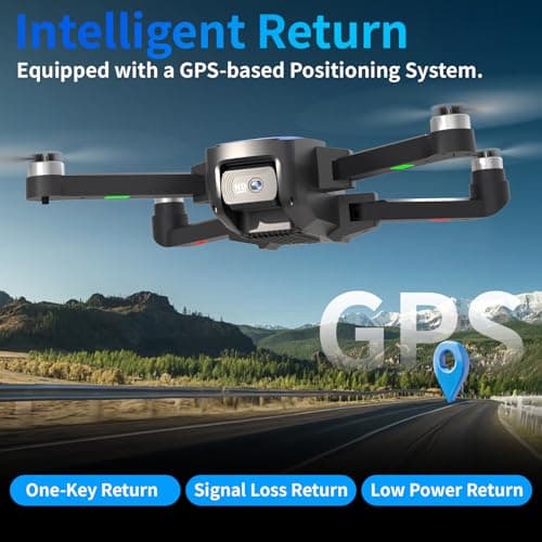 LE-IDEA GPS Drones with Camera for Adults 4k Professional, IDEA36LCD Drones with 4.5-inch LCD Screen Brushless Motor, Auto Return, Follow Me, One Key Start, Foldable RC Quadcopter for Beginners 3