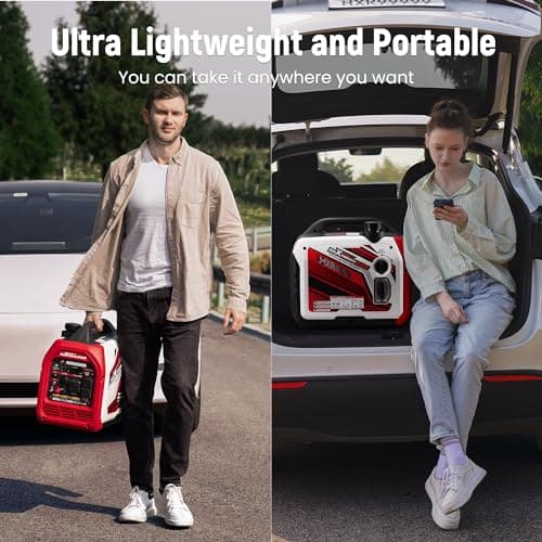 maXpeedingrods 4000 Watt Inverter Generator Portable, Bluetooth® App Remote Data Monitor, RV Ready, Gas Powered Generator with CO Alarm for Outdoor Camping, Home Backup 5