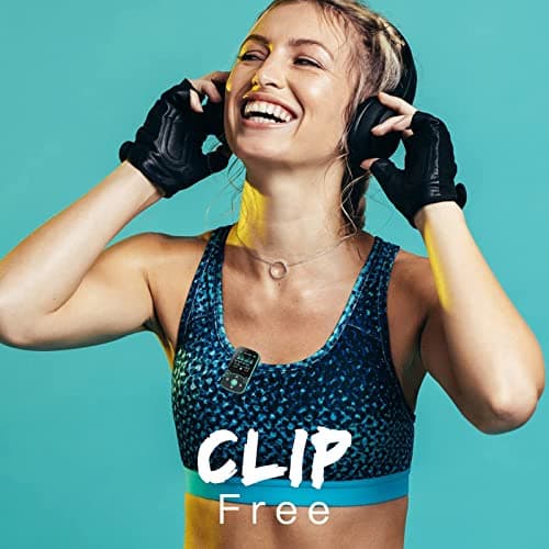 AGPTEK 32GB MP3 Player with Clip, Bluetooth 5.3 Lossless Sound with FM Radio, Voice Recorder for Sport Running, Supports up to 128GB TF Card, Blue 4