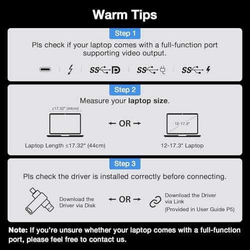 KYY Laptop Screen Extender, 15.6" Monitor Extender with Type-C Plug&Play, 1080P FHD Portable Triple Monitor for Laptop with Alloy Dual Display fit 13"-17", Portable Extended Screen for Mac/Wins/Chrome 5