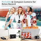 4K Digital Camera for Photography and Video, Autofocus 48MP Vlogging Camera for YouTube with 3'' 180°Flip Screen 16X Zoom Compact Travel Cameras with SD Card, 2 Batteries, Anti-Shake, Flash (Black) 5