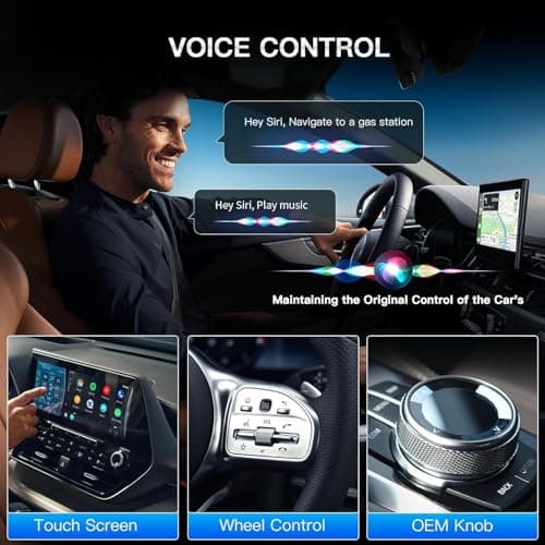 Wireless CarPlay Adapter for Apple iPhone - Converts Factory Wired to Wireless CarPlay, Plug-and-Play, Auto Connect, Compatible with Car from 2014 Onwards & iOS 10 + 4