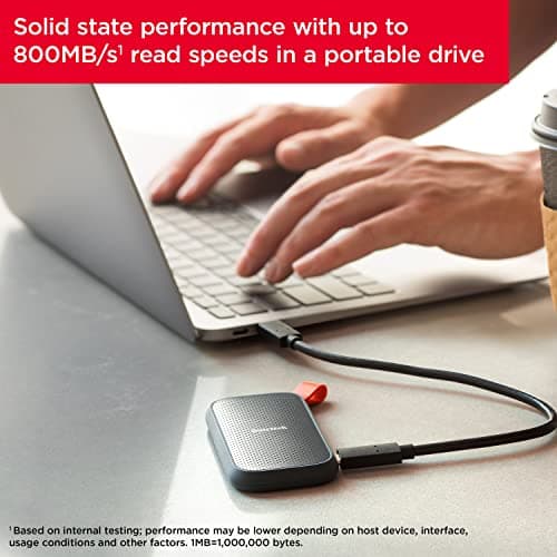 SanDisk 1TB Portable SSD - Up to 800MB/s, USB-C, USB 3.2 Gen 2, Updated Firmware - External Solid State Drive - SDSSDE30-1T00-G26 4