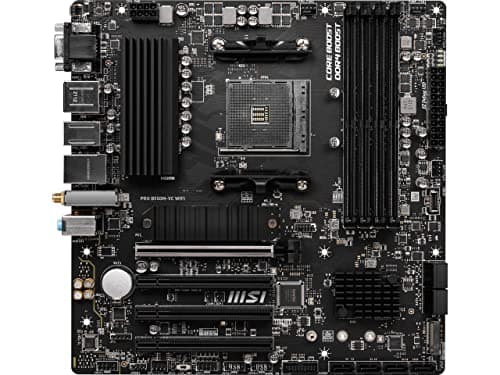 MSI PRO B550M-VC WiFi ProSeries Motherboard (AMD Ryzen 5000 Series, AM4, DDR4, PCIe 4.0, SATA 6Gb/s, M.2, USB 3.2 Gen 2, HDMI/DP, Wi-Fi 6E, Bluetooth 5.2, mATX) 3