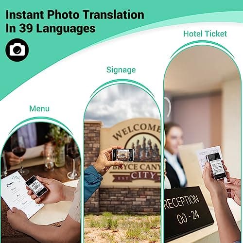 Timekettle, Fluentalk T1 Mini Translator Device No WiFi Needed, Built in 1-Year Global Mobile Data, Supports 40 Languages and Photo Translation, Instant Language Translator for Travelling White 4