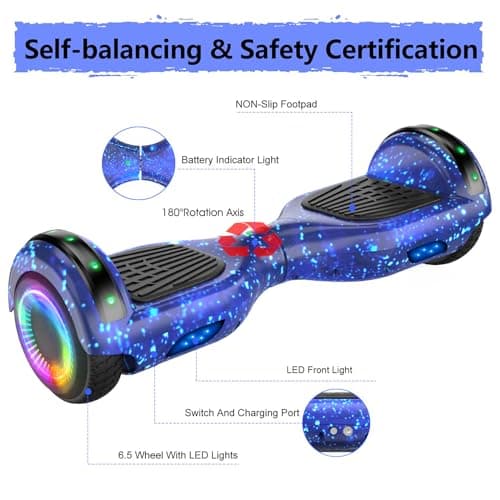 LIEAGLE Scooter With Seat Attachment, 6.5" Scooters Go Kart Combo With Colorful LED Lights & Bluetooth, For Kids Boys Girls Adults All Ages(Star Blue with Kart) 2