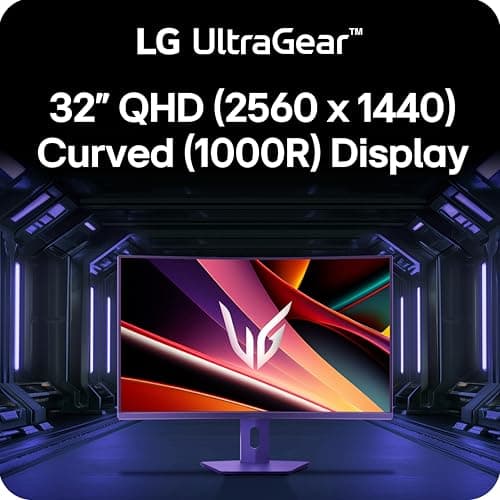 LG 32G600A-B 32-inch Ultragear QHD (2560 x 1440) Curved Gaming Monitor, 180Hz, 1ms, AMD FreeSync, HDMI, DisplayPort, Tilt/Height/Swivel Adjustable Stand, Black 2