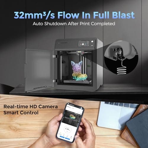 FLASHFORGE Adventurer 5M Pro 3D Printer, 600mm/s High-Speed, FDM 3D Printer Auto Leveling with 280°C Quick Detachable Nozzle, Core XY Structure, Dual Filtration System, Print Size 220x220x220mm 4