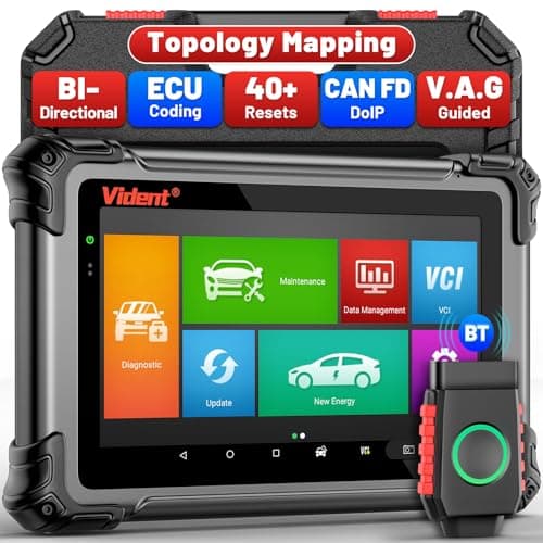 OBD2 Scanner Topology Mapping, VIDENT iSmart 800PRO BT Wireless Bidirectional Scan Tool with ECU C0ding, 40+ Resets, 3-Year Update, All System Automotive Diagnostic Scanner for Car & EV, CAN FD/DoIP
