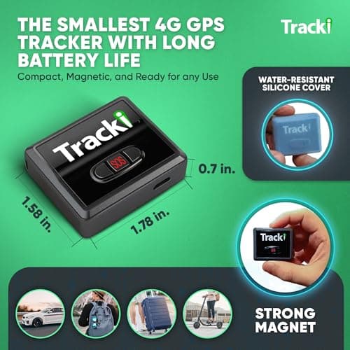 Tracki GPS Tracker for Vehicles – Real-Time 4G LTE Assets & Car Tracking Device with App, Magnetic Mount, Compact Design, Worldwide Coverage – iOS & Android (Subscription Required) 2