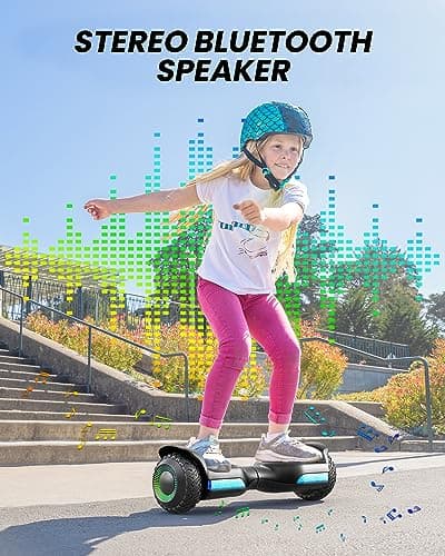 Gyroor Balancing Scooter New G13 All Terrain Balancing Scooter with LED Lights & 500W Motor, Self Balancing Off Road with Bluetooth for Kids ages 6-12 and Adults-Black 5