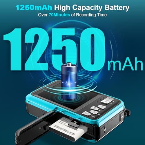 4K Underwater Camera 64MP Autofocus 16FT Waterproof Camera Dual-Screen Selfie 16X Underwater Camera for Snorkeling Waterproof Compact Floatable Digital Camera with 32GB Card 4